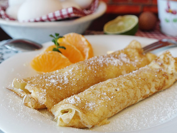 Crépes with Apricot filling